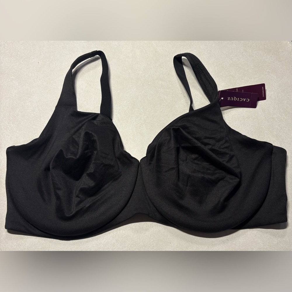 🖤 NWT Cacique True Embrace Unlined Full Coverage Bra | Black